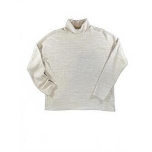 H&M Beige Mélange Fine-Knit Turtleneck Women's Sweater - Size XS